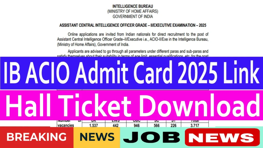 IB ACIO Admit Card
