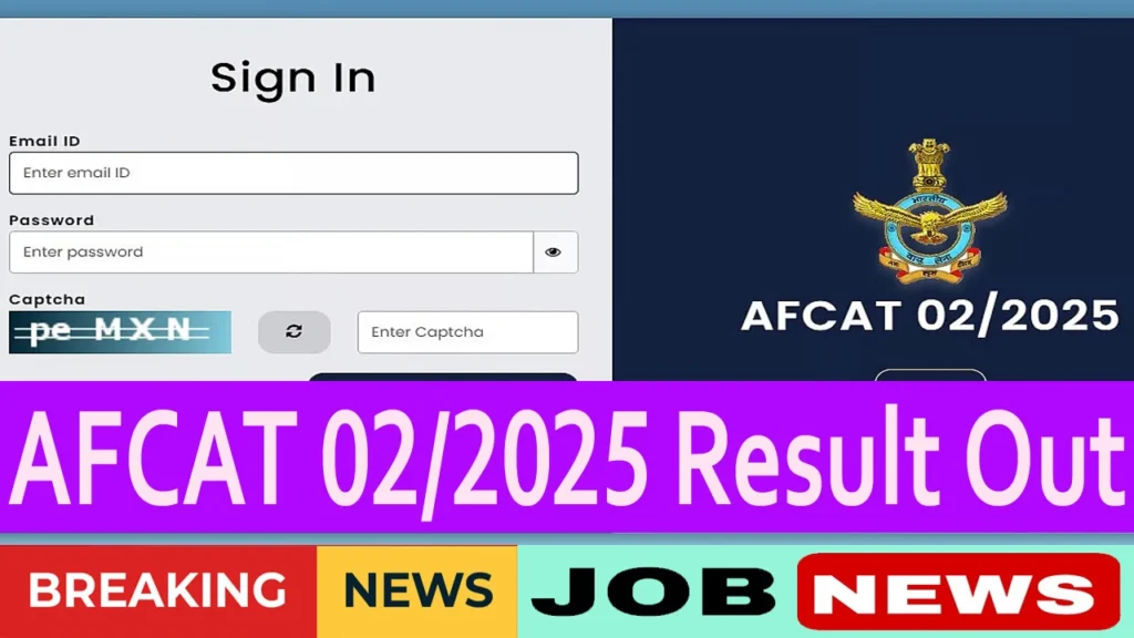 AFCAT 02/2025 Result