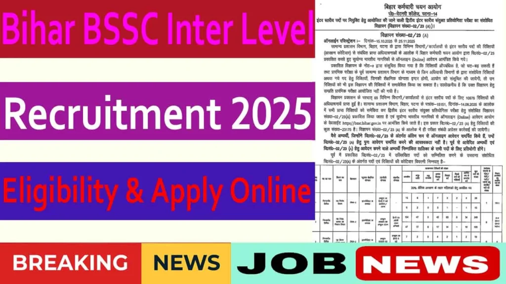 Bihar BSSC Inter Level